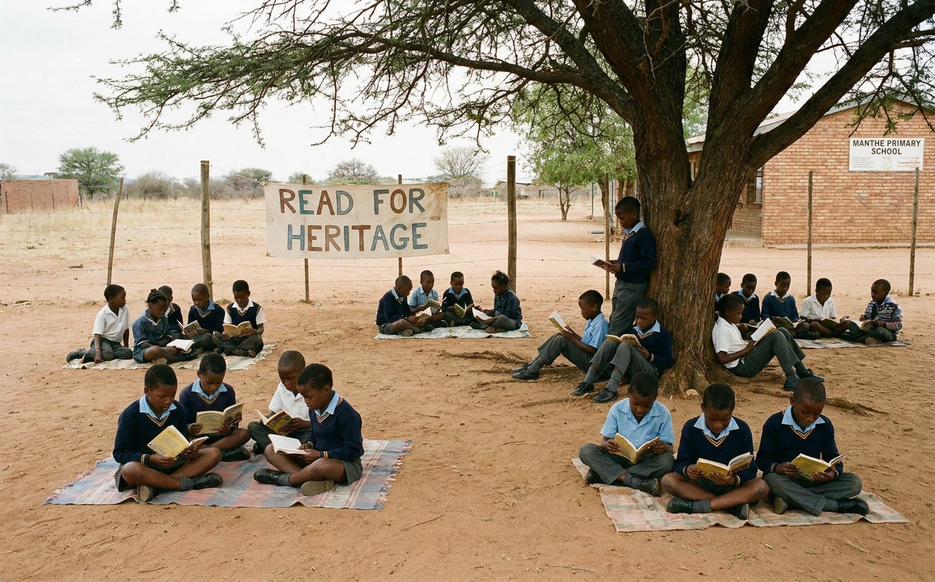Reading marathon under the acacia