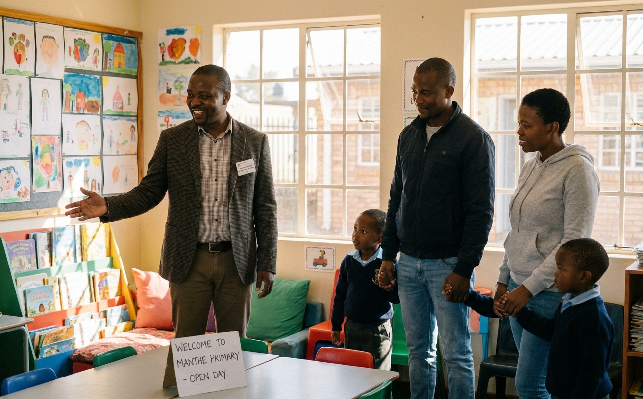 Open day classroom tour at Manthe Primary School